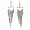 Argolla Huggie 02.367.0018.10 Plata Rodinada, Diseño de Corazón, Pulido, Rodinado