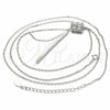 Collares con Dije 04.367.0001.28 Plata Rodinada, con Zirconia Cubica Blanca y Cristal Blanca, Pulido, Rodinado (Grosor 02 MM, 28 Pulgadas de Largo)