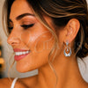 Arete Dormilona 02.367.0021 Plata Rodinada, Diseño de Gota, Pulido, Rodinado