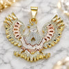 Dije Religioso 05.351.0047 Oro Laminado, Diseño de Águila, Pulido, Tres Tonos