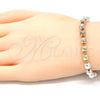 Rosario de Pulsera 03.351.0070.07 Oro Laminado, Diamantado, Tres Tonos