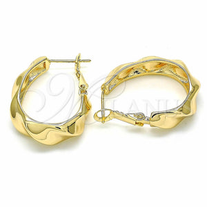 Argolla Huggie 02.170.0287.25 Oro Laminado, Pulido, Tono Dorado