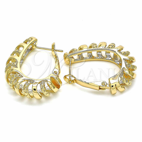 Argolla Huggie 02.170.0290.25 Oro Laminado, Pulido, Tono Dorado