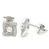 Arete Dormilona 02.369.0010 Plata Rodinada, con Zirconia Cubica Blanca, Pulido, Rodinado