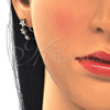 Arete Dormilona 02.369.0031 Plata Rodinada, Diseño de Estrella, con Micro Pave Blanca, Pulido, Rodinado