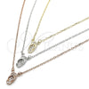 Collares con Dije 04.369.0001.18 Plata Rodinada, Diseño de Zapato, con Zirconia Cubica Blanca, Pulido, Tres Tonos (Grosor 01 MM, 18 Pulgadas de Largo)