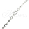 Pulsera Elegante 03.369.0001.07 Plata Rodinada, Diseño de Mano de Dios, con Zirconia Cubica Blanca, Pulido, Rodinado (Grosor 05 MM, 7 Pulgadas de Largo)