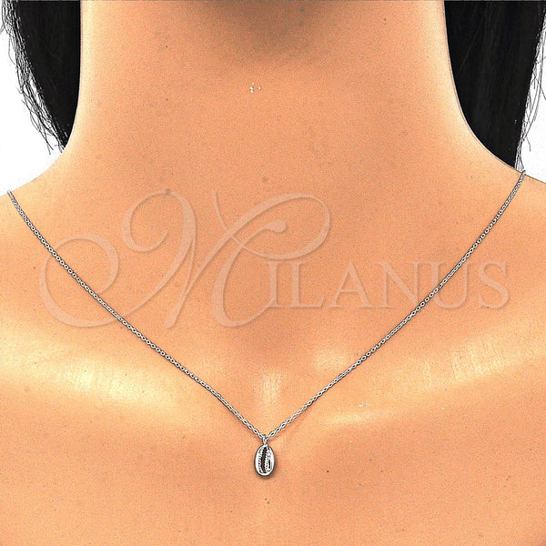 Collares con Dije 04.370.0001.16 Plata Rodinada, Pulido, Rodinado (Grosor 01 MM, 16 Pulgadas de Largo)