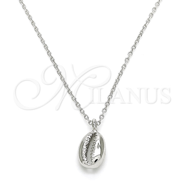 Collares con Dije 04.370.0001.16 Plata Rodinada, Pulido, Rodinado (Grosor 01 MM, 16 Pulgadas de Largo)