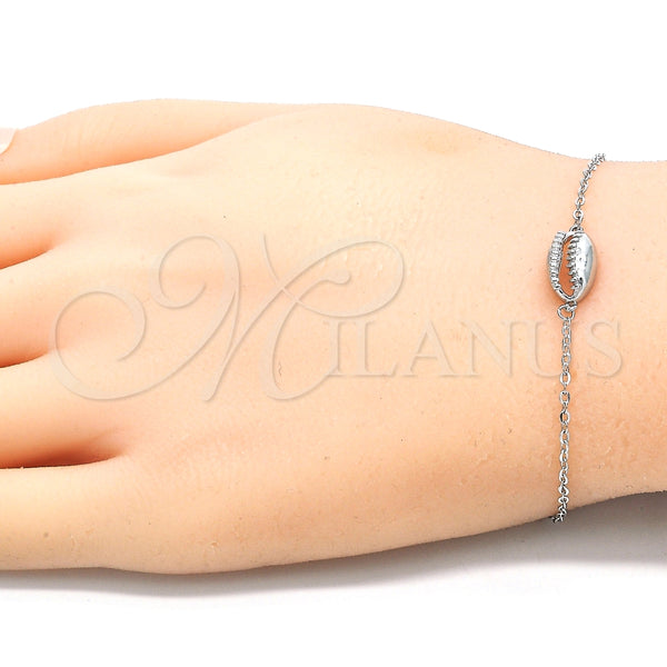 Pulsera Elegante 03.370.0001.06 Plata Rodinada, Pulido, Rodinado (Grosor 02 MM, 6 Pulgadas de Largo)