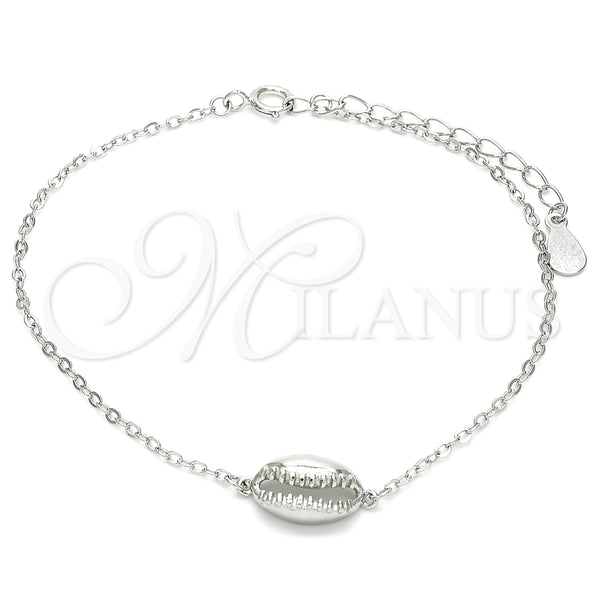 Pulsera Elegante 03.370.0001.06 Plata Rodinada, Pulido, Rodinado (Grosor 02 MM, 6 Pulgadas de Largo)