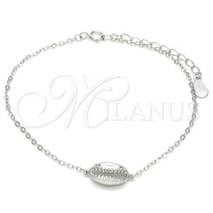 Pulsera Elegante 03.370.0001.06 Plata Rodinada, Pulido, Rodinado (Grosor 02 MM, 6 Pulgadas de Largo)