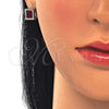 Juego de Arete y Dije de Adulto 10.175.0073.3 Plata Rodinada, con Zirconia Cubica Rubi y Micro Pave Blanca, Pulido, Rodinado