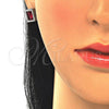 Juego de Arete y Dije de Adulto 10.175.0080.3 Plata Rodinada, con Zirconia Cubica Rubi y Cristal Blanca, Pulido, Rodinado