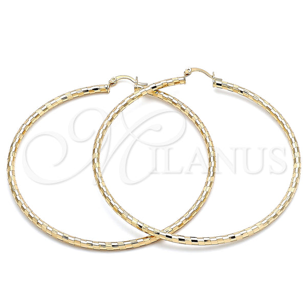 Argolla Extra Grande 02.213.0156.80 Oro Laminado, Diamantado, Tono Dorado