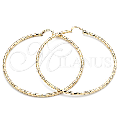 Argolla Extra Grande 02.213.0156.80 Oro Laminado, Diamantado, Tono Dorado