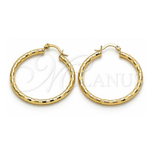 Argolla Mediana 02.213.0156.40 Oro Laminado, Diamantado, Tono Dorado