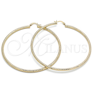 Argolla Extra Grande 02.213.0154.80 Oro Laminado, Diamantado, Tono Dorado