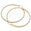 Argolla Extra Grande 02.213.0153.80 Oro Laminado, Pulido, Tono Dorado