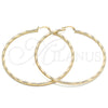 Argolla Extra Grande 02.213.0153.80 Oro Laminado, Pulido, Tono Dorado