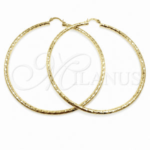 Argolla Extra Grande 02.213.0150.80 Oro Laminado, Diamantado, Tono Dorado
