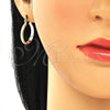Argolla Pequeña 02.96.0086.2.20 Oro Laminado, Diamantado, Tres Tonos