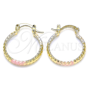 Argolla Pequeña 02.96.0086.2.20 Oro Laminado, Diamantado, Tres Tonos