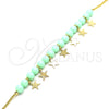 Pulsera Elegante 03.63.2097.07 Oro Laminado, Diseño de Estrella, Pulido, Tono Dorado (01 MM Thickness, 7 Inches Length)