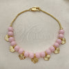Pulsera Elegante 03.63.2100.07 Oro Laminado, Diseño de Corazón, Pulido, Tono Dorado (01 MM Thickness, 7 Inches Length)