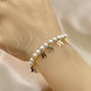 Pulsera de Dije 03.63.2101.07 Oro Laminado, Diseño de Niñito Pequeño y Niñita Pequeña, Pulido, Tono Dorado (01 MM Thickness, 7 Inches Length)