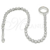 Pulsera Elegante 03.286.0002.08 Plata Rodinada, con Zirconia Cubica Blanca, Pulido, Rodinado (Grosor 04 MM, 8 Pulgadas de Largo)
