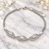 Pulsera Elegante 03.286.0014.07 Plata Rodinada, con Zirconia Cubica Blanca, Pulido, Rodinado (Grosor 02 MM, 7 Pulgadas de Largo)