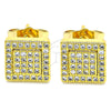 Arete Dormilona 02.344.0044 Oro Laminado, con Blanca Micro Pave, Pulido, Tono Dorado