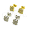 Arete Dormilona 02.344.0046 Oro Laminado, con Blanca Zirconia Cubica, Pulido, Tono Dorado