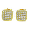 Arete Dormilona 02.344.0049 Oro Laminado, con Blanca Zirconia Cubica, Pulido, Tono Dorado