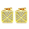 Arete Dormilona 02.342.0020 Oro Laminado, con Blanca Zirconia Cubica, Pulido, Tono Dorado