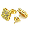 Arete Dormilona 02.342.0020 Oro Laminado, con Blanca Zirconia Cubica, Pulido, Tono Dorado