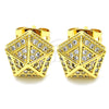 Arete Dormilona 02.342.0021 Oro Laminado, con Blanca Micro Pave, Pulido, Tono Dorado