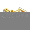 Arete Dormilona 02.342.0028 Oro Laminado, con Blanca Zirconia Cubica, Pulido, Tono Dorado
