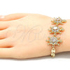 Pulsera Elegante 03.63.2133.08 Oro Laminado, Diseño de Tortuga, con Blanca Zirconia Cubica, Pulido, Tono Dorado (05 MM Thickness, 8 Inches Length)