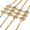 Pulsera Elegante 03.63.2134.07 Oro Laminado, Diseño de Tortuga, con Blanca Zirconia Cubica, Pulido, Tono Dorado (04 MM Thickness, 7 Inches Length)