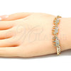 Pulsera Elegante 03.63.2138.07 Oro Laminado, Diseño de Elefante, con Blanca Zirconia Cubica, Pulido, Tono Dorado (05 MM Thickness, 7 Inches Length)
