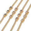 Pulsera Elegante 03.63.2138.1.07 Oro Laminado, Diseño de Elefante, con Granate and Blanca Zirconia Cubica, Pulido, Tono Dorado (05 MM Thickness, 7 Inches Length)