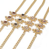 Pulsera Elegante 03.63.2139.07 Oro Laminado, Diseño de Tortuga, con Blanca Zirconia Cubica, Pulido, Tono Dorado (05 MM Thickness, 7 Inches Length)