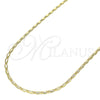 Gargantilla Basica 04.213.0029.16 Oro Laminado, Pulido, Tono Dorado (0.60 Gauge, 02 MM Thickness, 16 Inches Length)