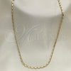 Gargantilla Basica 04.213.0029.20 Oro Laminado, Pulido, Tono Dorado (0.60 Gauge, 02 MM Thickness, 20 Inches Length)