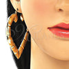 Argolla Extra Grande 02.60.0150.75 Oro Laminado, Diseño de Corazón y Bambu, Pulido, Tono Dorado