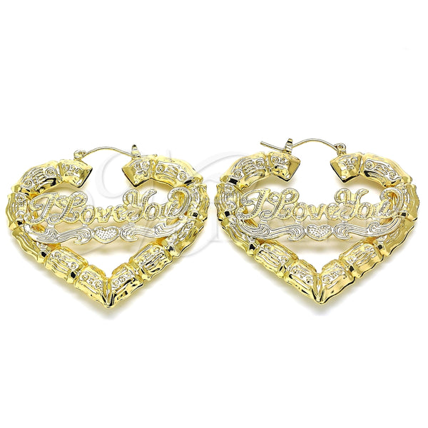 Argolla Grande 02.60.0153.55 Oro Laminado, Diseño de Con Nombre, Pulido, Tono Dorado
