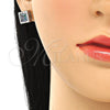 Juego de Arete y Dije de Adulto 10.175.0073.5 Plata Rodinada, con Zirconia Cubica Vitrail Medium y Cristal Blanca, Pulido, Rodinado