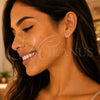 Arete Dormilona 02.336.0073.1 Plata Rodinada, Diseño de Mariposa, con Micro Pave Blanca, Pulido, Tono Rosado
